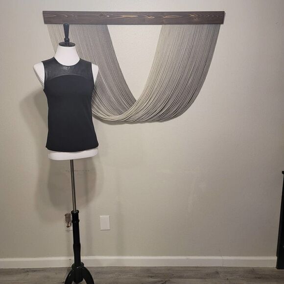 Banana Republic Leather Accent Tank Top Sz 0 - Picture 1 of 4